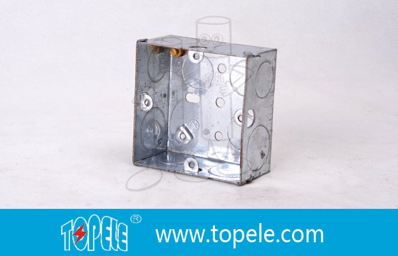 Pre-Galvanized Switch Socket Swith 3X3 One Gang Steel Metal Conduit Box