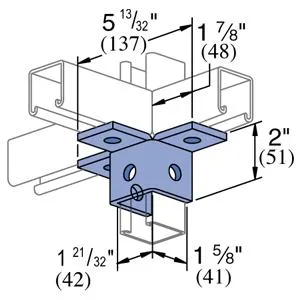 Zinc Plated Triple Wing Connector for 1-5/8