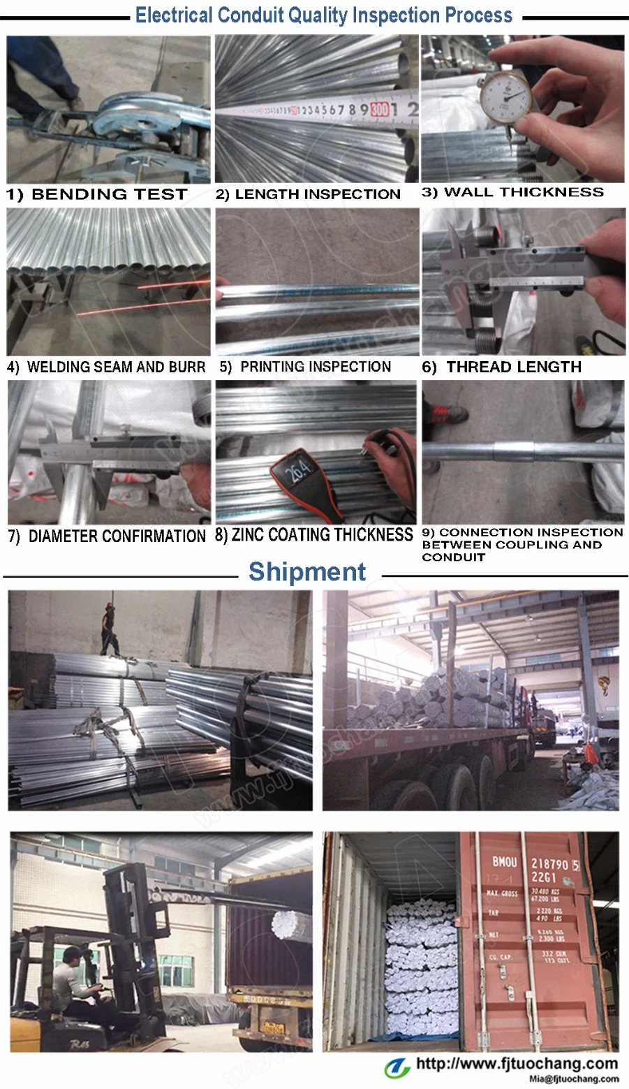 G. I. Welded Carbon Steel Pipes Electrical Conduit