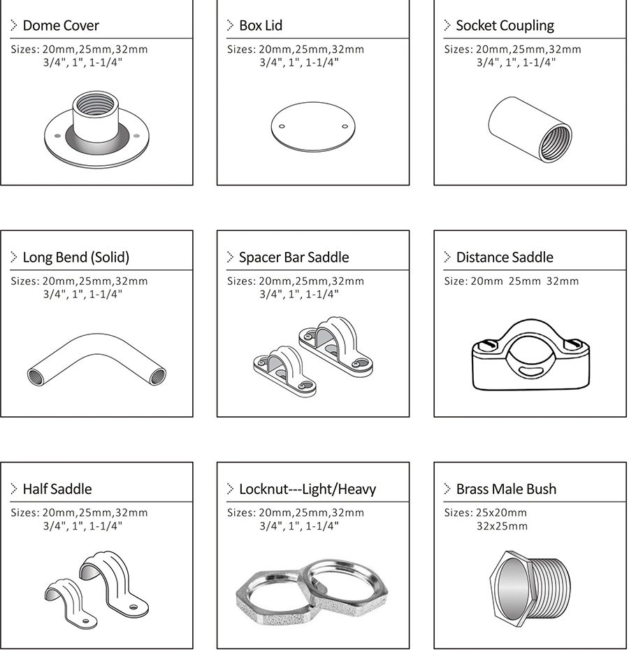 BS Standard Malleable Iron Female Dome Cover